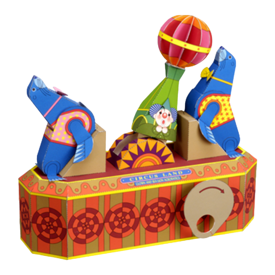 Canon Paper Craft Clown and sea lion acrobatics Assemly Instruction