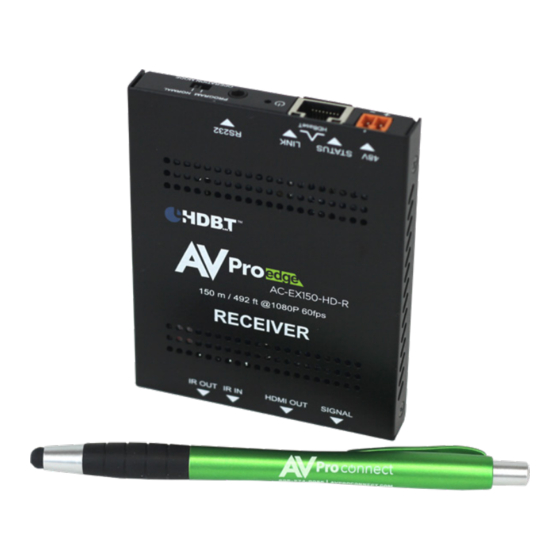 ProEdge AC-EX150-HD-C9R Quick Start Manual