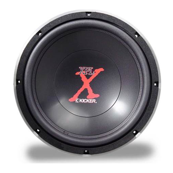 Kicker XPL C-SERIES Manual