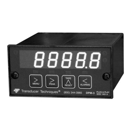 Transducer Techniques DPM-3 Operator's Manual