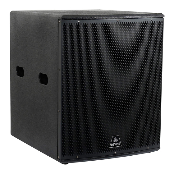 Devine Onyx Passive 12S User Manual