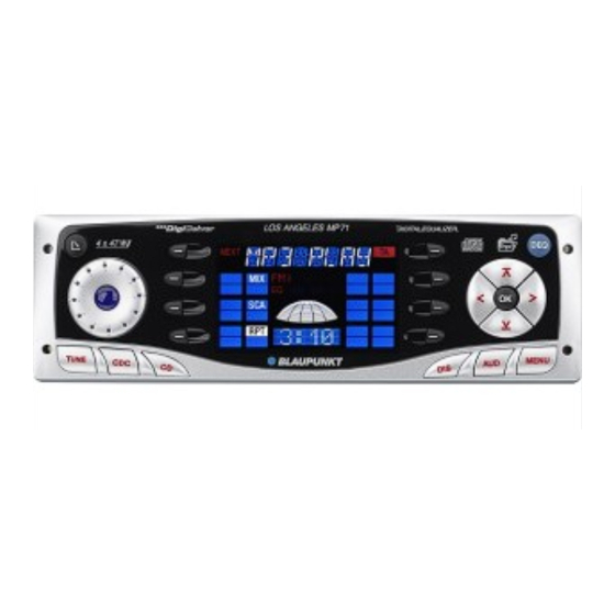 Blaupunkt Los Angeles MP71 Installation Instructions Manual