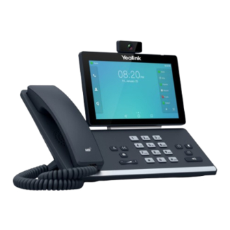 Yealink SIP-T58A Quick Reference Manual