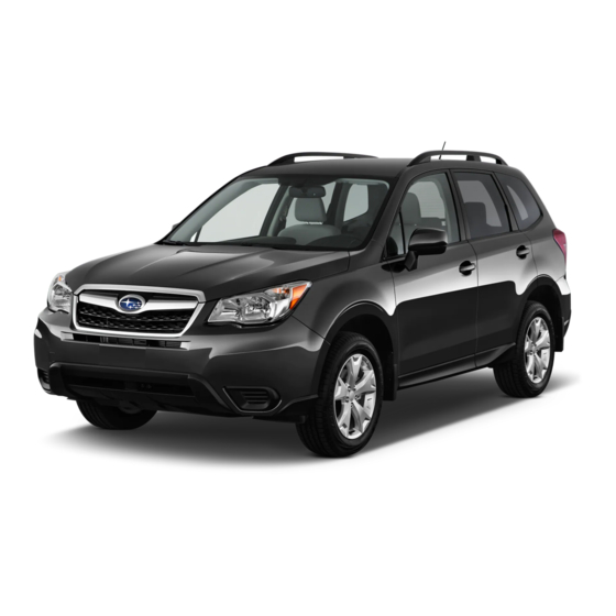 Subaru Forester 2014 Quick Reference Manual