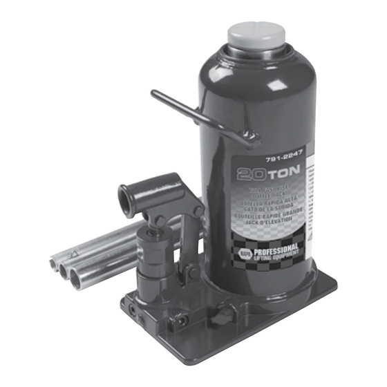 Napa 791-2246 Operating Manual & Parts List