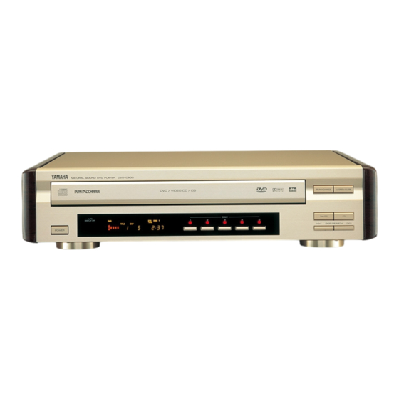Yamaha DVD-C900 Owner's Manual