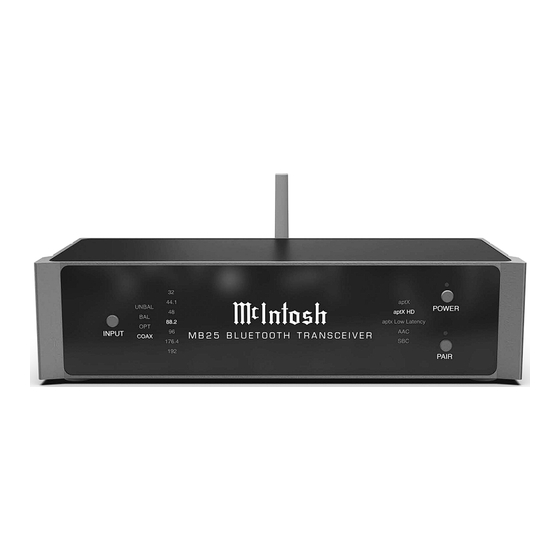 McIntosh MB25 Owner's Manual