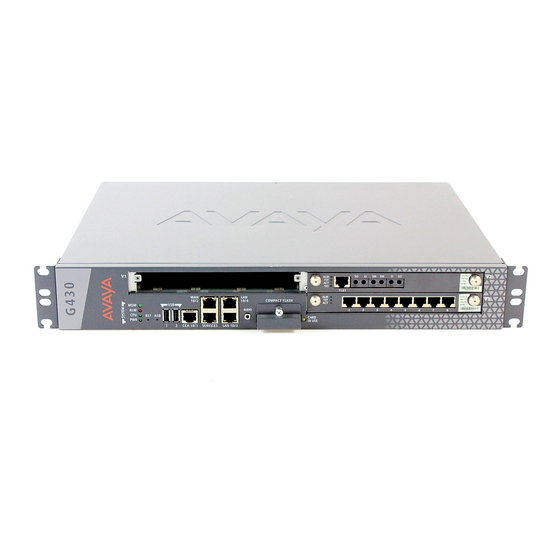 Avaya G430 Quick Start For Hardware