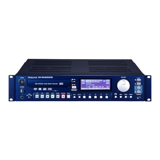 Tascam DV-RA1000HD Owner's Manual