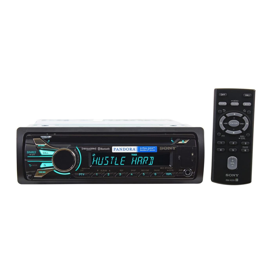 Sony MEX-BT4000P Installation/Connections