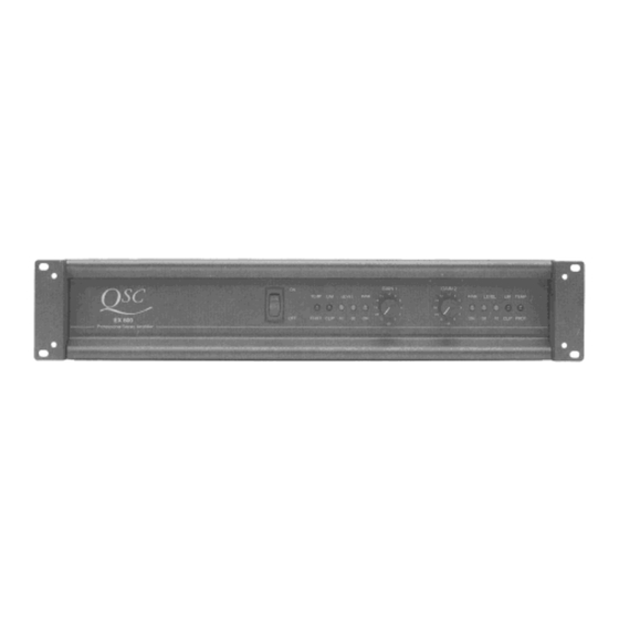 QSC EX 800 Specification Sheet