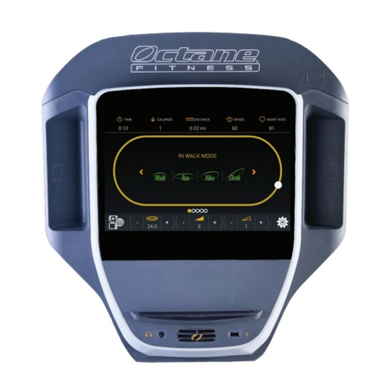 Octane Fitness ZR7000 Console Manual & Set-Up Instructions