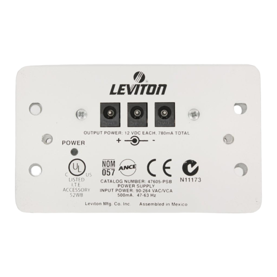 Leviton 47605-PSB Installation Instructions