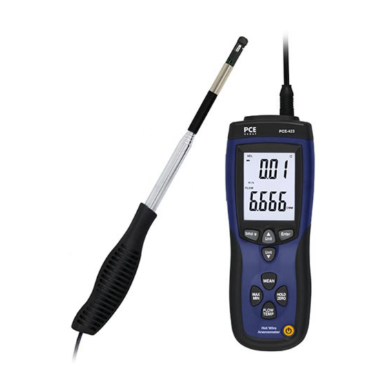 PCE Instruments PCE-423 Manual
