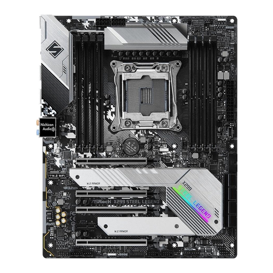 ASROCK X299 Steel Legend User Manual