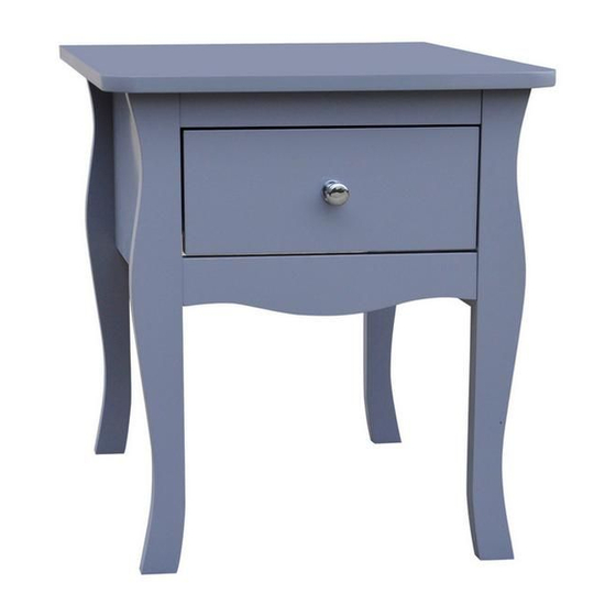 Birlea PARIS 1 DRAWER BEDSIDE Assembly Instructions Manual
