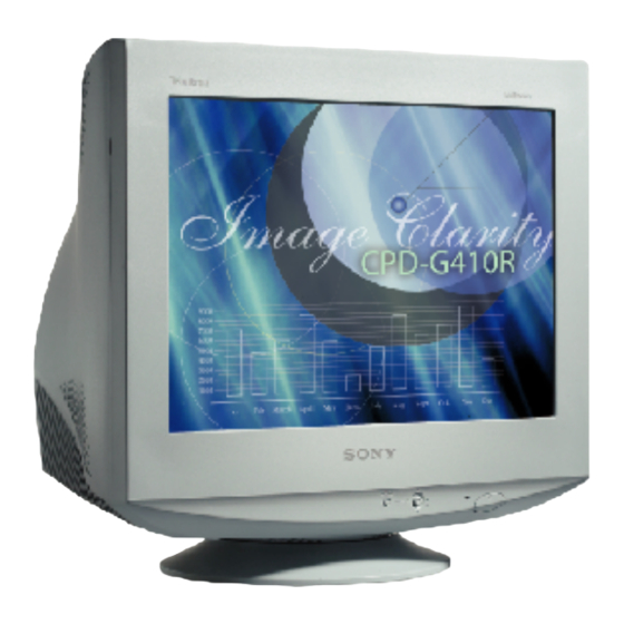 Sony CPD-G410R Marketing Specifications