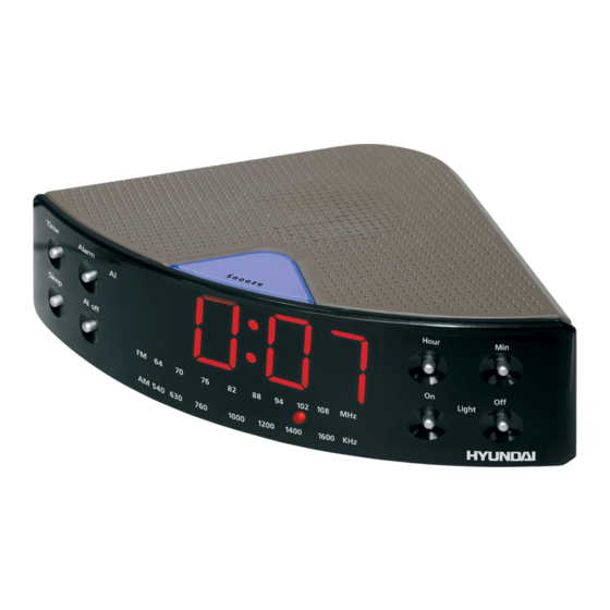 Hyundai H-1521 Clock Radio Manuals