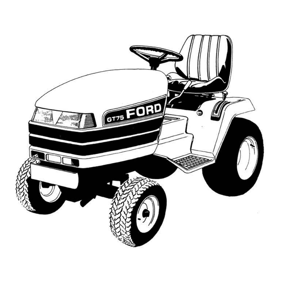 Ford NEW HOLLAND GT85 Operator's Manual