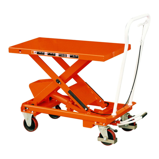 SilverStone BS15 Mobile Lift Table Manuals