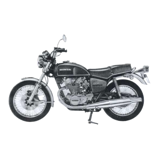 Honda CB500T Set-Up & Workshop Manual