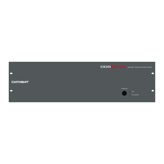 Datasat DDR-16 AES67 Installation And Operating Manual