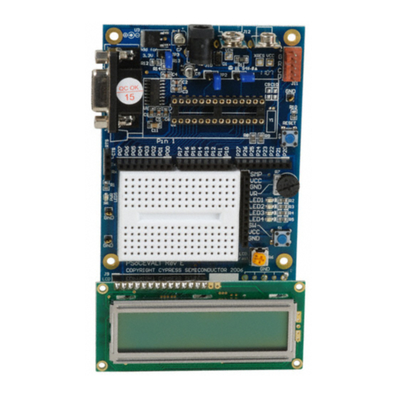 Cypress CY3210-PSoCEVAL1 Quick Start Manual