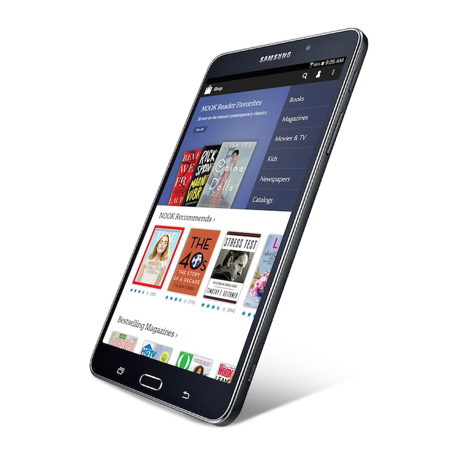 Samsung Galaxy Tab A nook Quick Start Manual