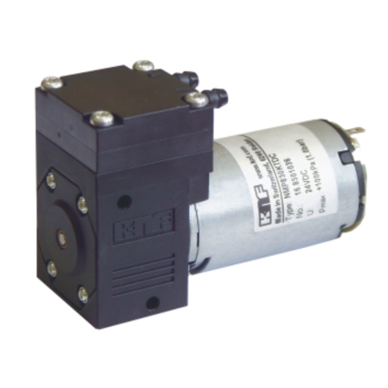 KNF NMP 830 KPDC Operating And Installation Instructions