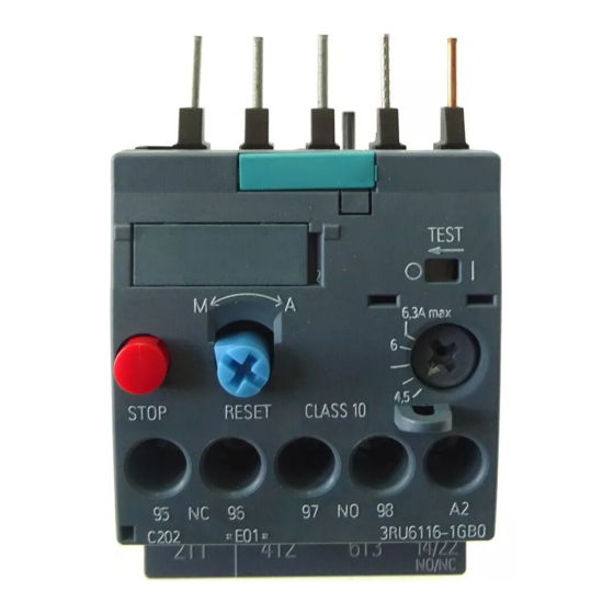 Siemens SIRIUS 3RU6116 Series Operating Instructions