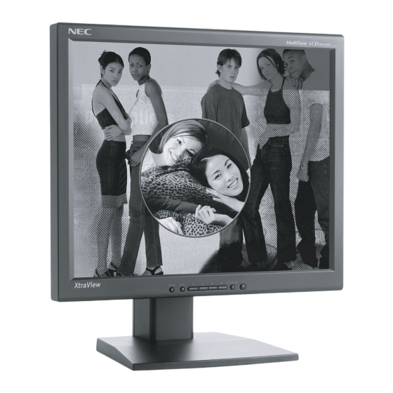 NEC MultiSync LCD1855NX User Manual