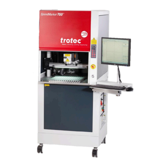 Trotec SpeedMarker 700 FL Operating Manual