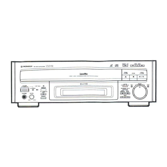 Pioneer CLD-52 Operating Instructions Manual