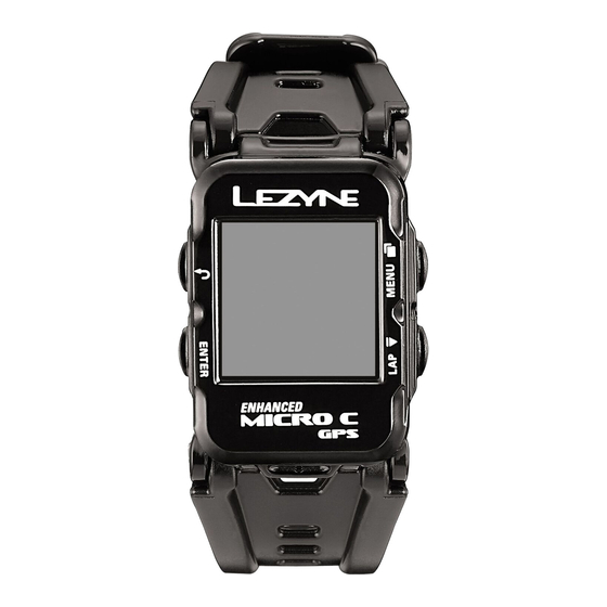 Lezyne MICRO WATCH Manuals