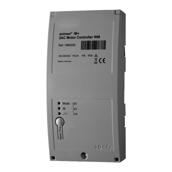 SOMFY animeo IB+ 2 AC Installation Manual