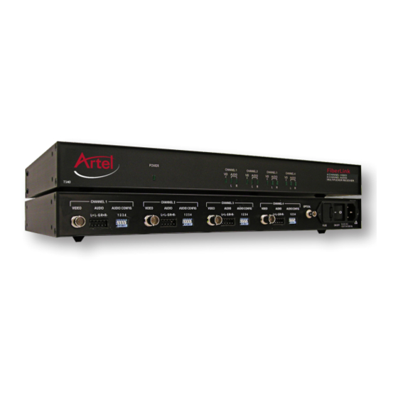 Artel Fiberlink 7142 Series Installation And Operation Manual