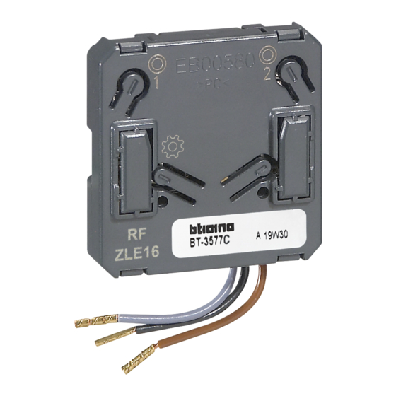 Bticino Livinglight 3577C Manual