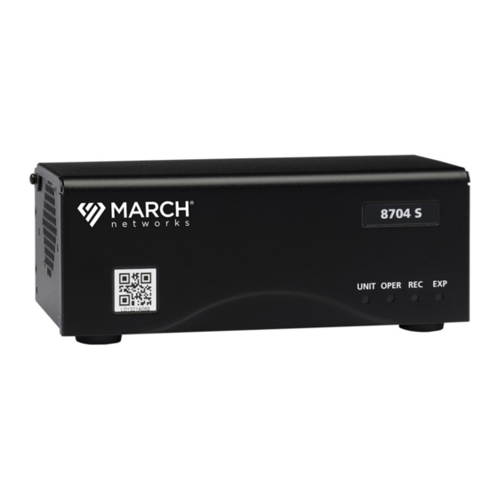 March Networks 8704 S Hybrid NVR Installation Manual