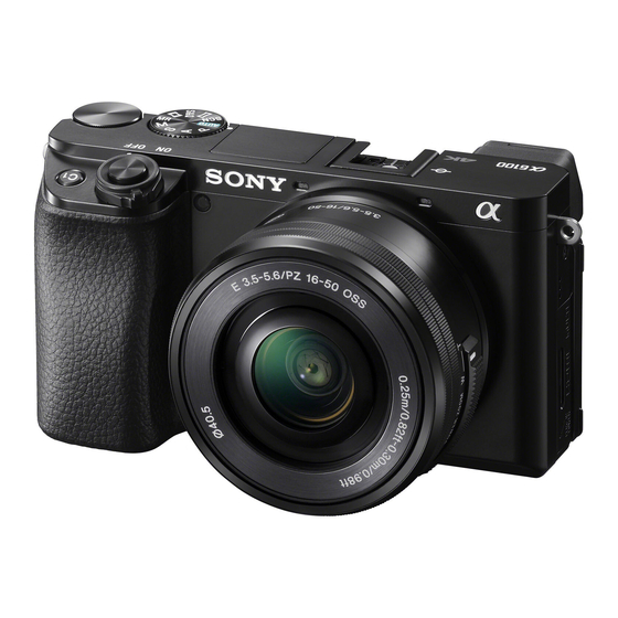 Sony Alpha 6100 Camera Manuals