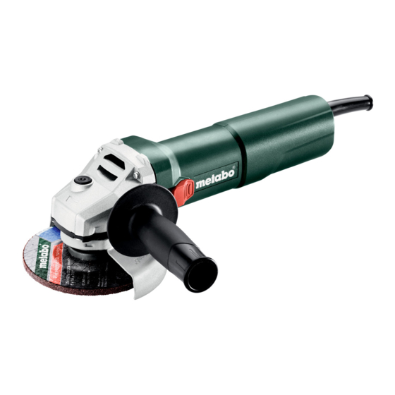 Metabo W 1000-125 Manuals