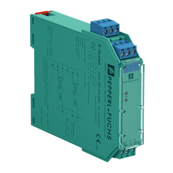 Pepperl+Fuchs SIL KFD0-SD2-*. Series Safety Manual