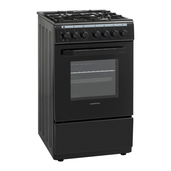 Heinner HFSC-V60LITGC-BK Mixed Gas Cooker Manuals