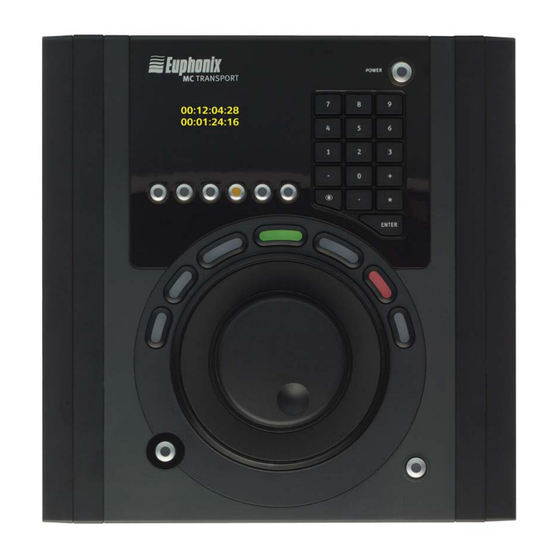 Euphonix MC Transport Media Controller Manuals