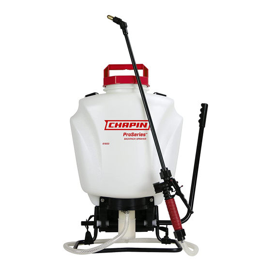 Chapin ProSeries 61800 Use And Care Manual