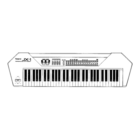 Roland JX-1 Owner's Manual