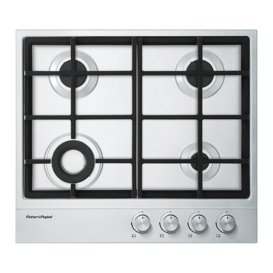 Fisher & Paykel CG604DX1 Gas Cooktop Manuals