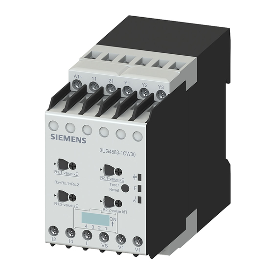 Siemens SIRIUS 3UG4583-1CW30 Operating Instructions