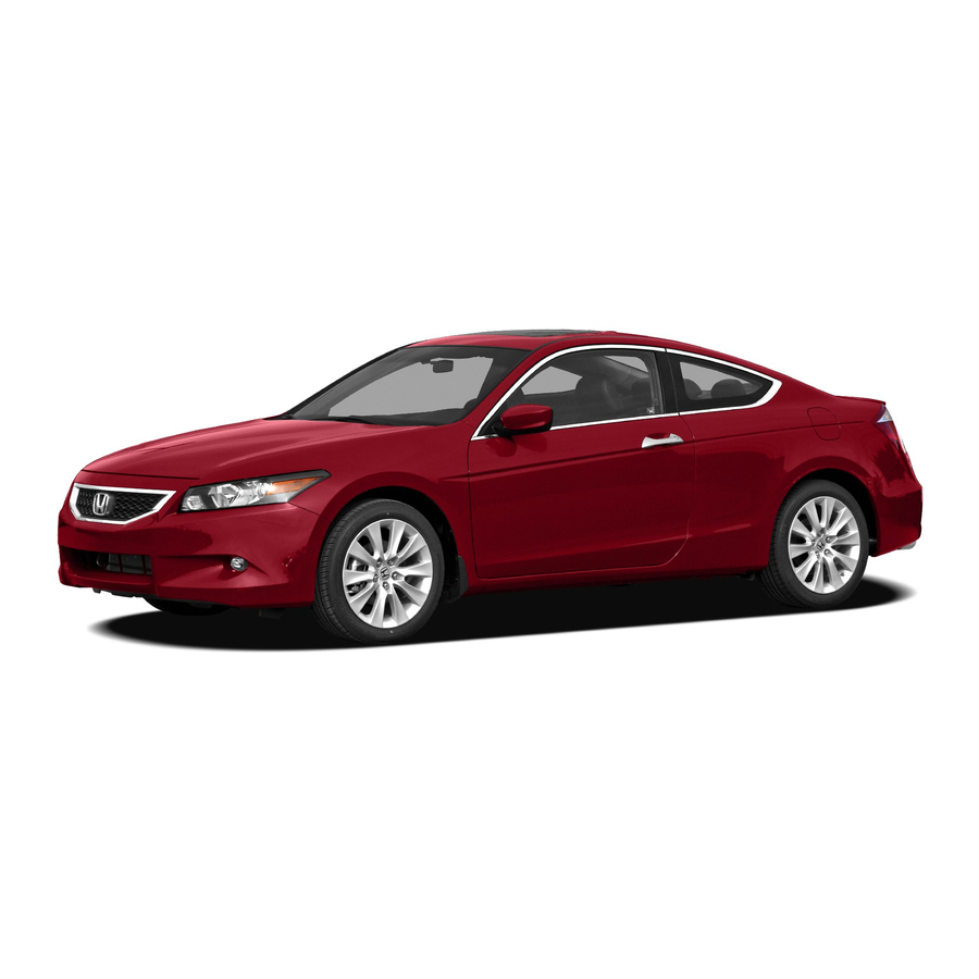 Honda 2010 Accord Coupe Owner's Manual