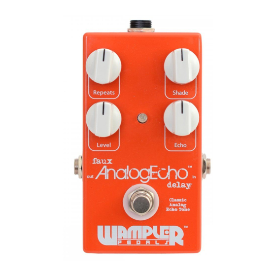 Wampler Faux AnalogEcho Manual