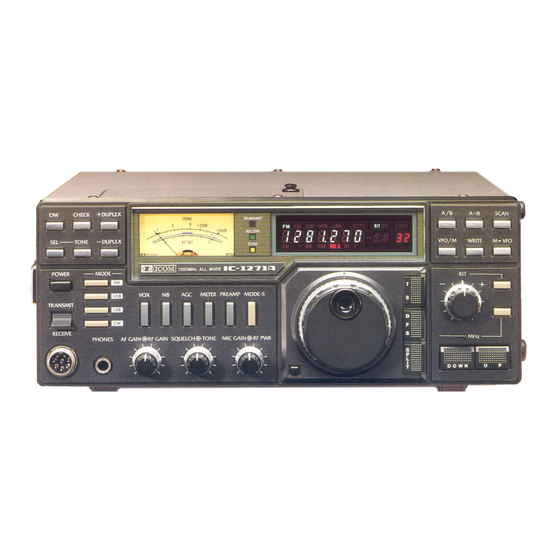 User Manuals: Icom IC-1271A Amateur UHF Transceiver
